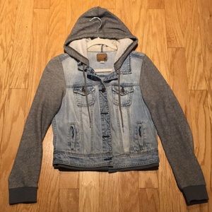Denim Fleece Twofer Jacket